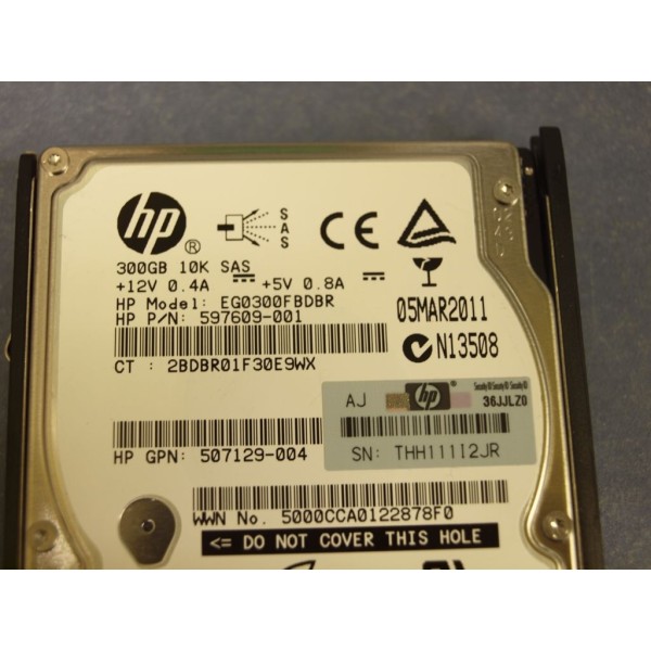 Hard Drive HP EG300FBDBR SAS 2.5" 300 Gigas 10 Krpm