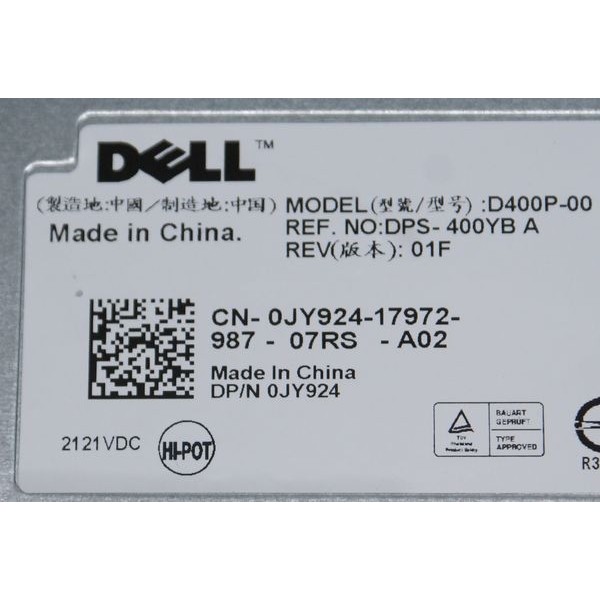 Power-Supply DELL JY924 for Poweredge R300