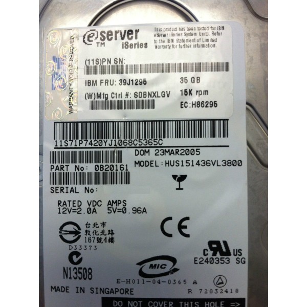 Used disk drive IBM 39J1295 serveur-occasion.com