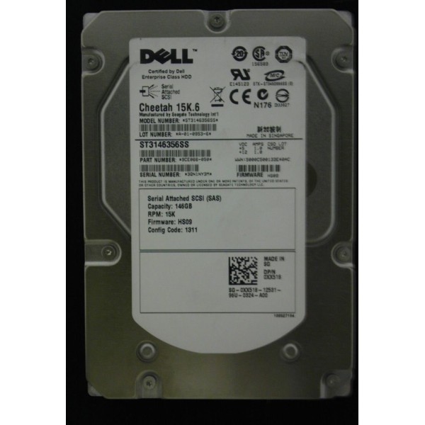 Hard Drive DELL 0XX518 SAS 3.5" 146 Gigas 15 Krpm