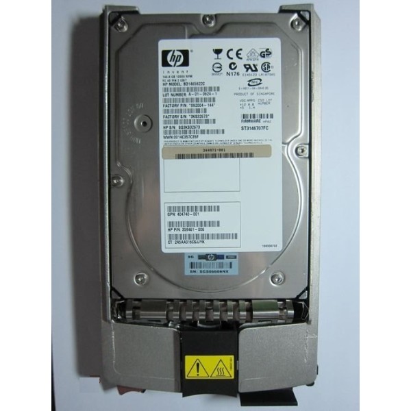 Disque dur HP 344971-001 FIBRE 3.5" 146 Gigas 10 Krpm