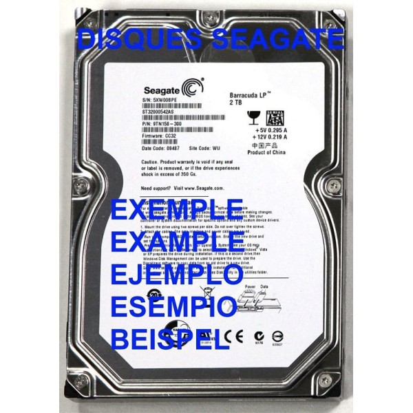 Disco duro SEAGATE Sata 3.5 7200rpm 500 Gb ST3500320NS