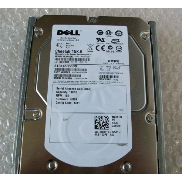 Hard Drive DELL 0XX518 SAS 3.5" 146 Gigas 15 Krpm