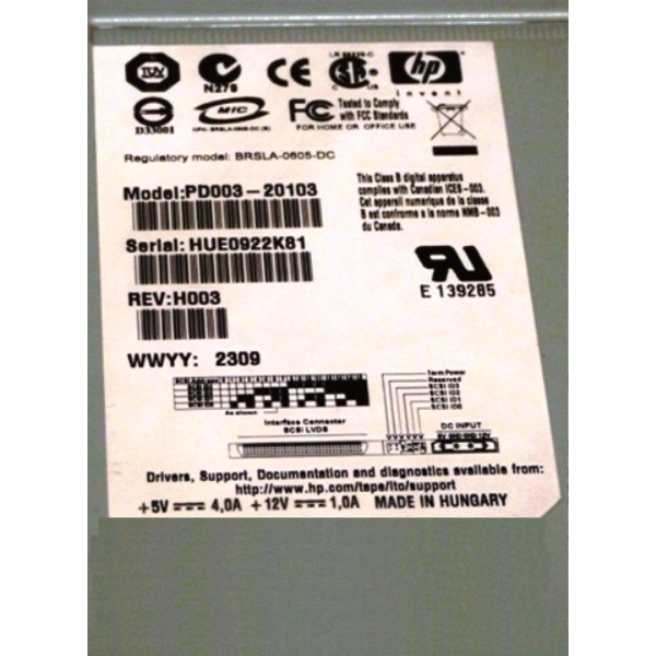 Unidad de cinta LTO3 HP BRSLA-0605-DC