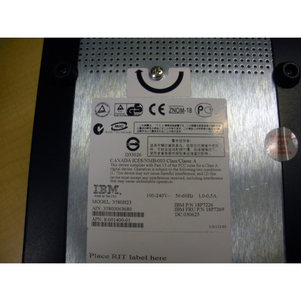 Unidad de cinta LTO2 IBM 3580-H23