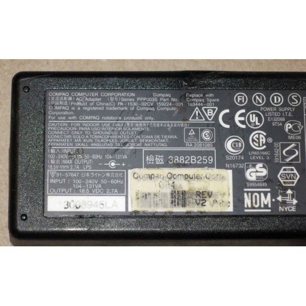 Alimentation pour Hp Portable Ref : 159224-001