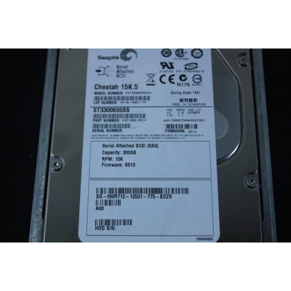 Disque Dur Dell SAS 3.5 15Krpm 300 Gb WR712