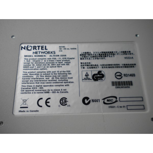 ALTEON2208 SWITCH 8 PORTS NORTEL EB1412010 