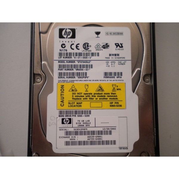 Disque Dur Hp SCSI 3.5 10Krpm 72 Gb A6539-69001