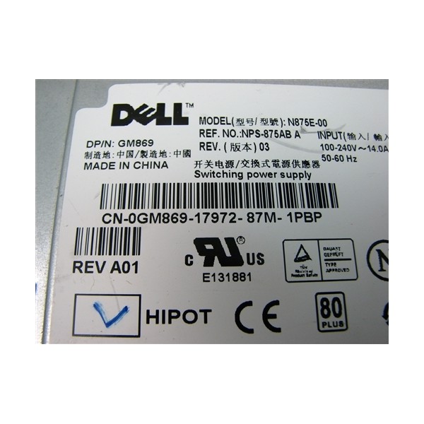 Alimentation pour Dell  Ref : GM869