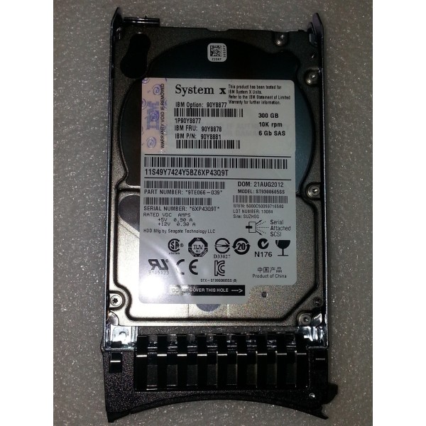 Disque Dur IBM SAS 2.5 10Krpm 300 Gb 90Y8877