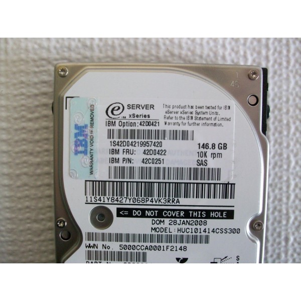 Disco duro Ibm SAS 2.5 15Krpm 146 Gb 42C0251