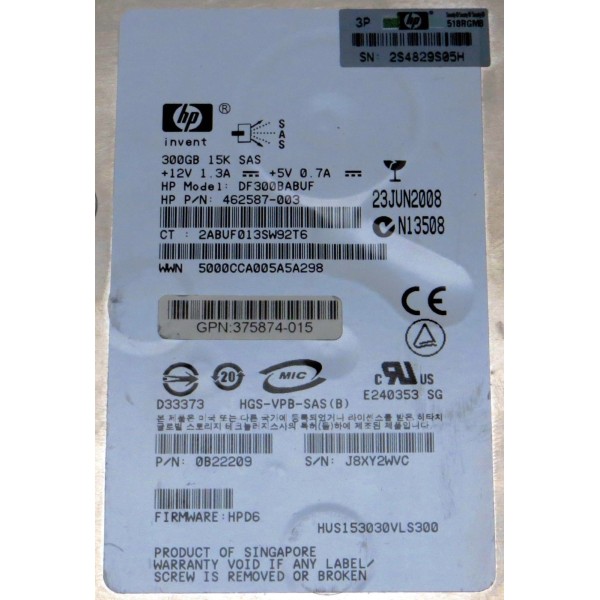 Disque dur HP 0B22209