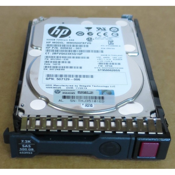 Disque Dur HP SAS 2.5 7200rpm 500 Gb 507129-006