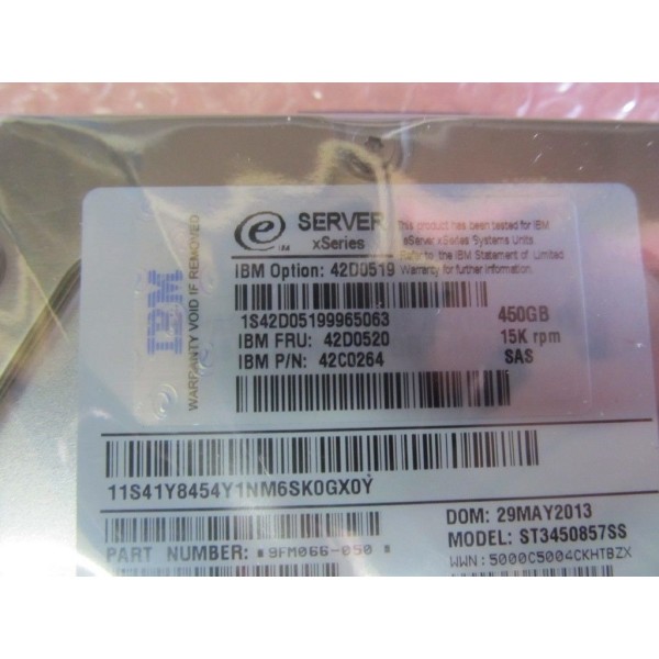 Disque Dur IBM SAS 3.5 15Krpm 450 Gb 42D0520