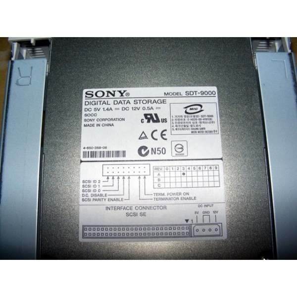 Unidad de cinta DDS3 SONY SDT-9000