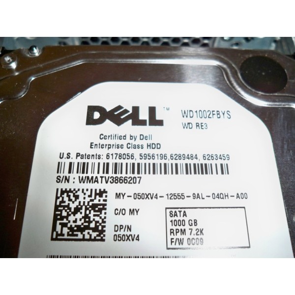 Disque Dur Dell 50XV4 SAS 3.5" 7200rpm 1000 Gigas