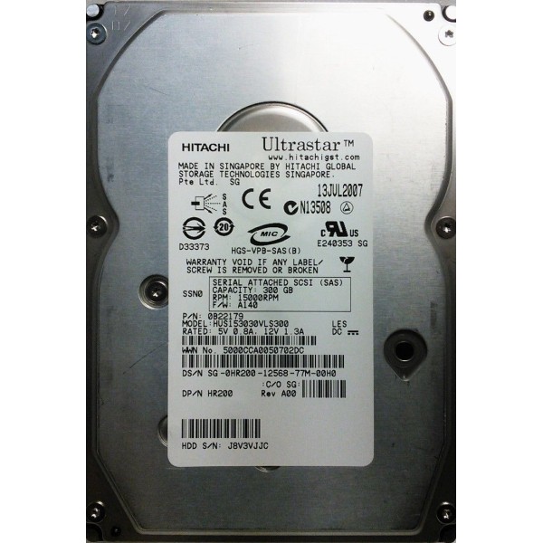 Disque Dur DELL SAS 3.5 15Krpm 300 Gb HUS153030VLS300