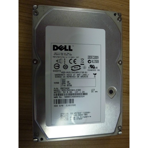 Disque Dur Dell SAS 3.5 15Krpm 300 Gb H704F