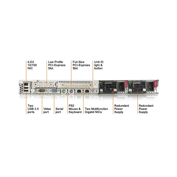 Serveur HP Proliant DL360 G5 2 x Xeon Dual core 5130 SATA - SAS