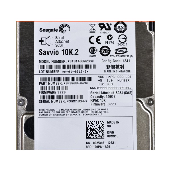 Disque Dur Dell SAS 2.5 10Krpm 146 Gb CM318 0CM318