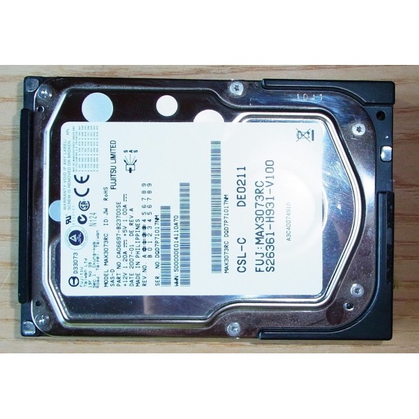 Disco duro FUJITSU CA06697-B23700SE 72 Gigas SAS  3.5" 15 Krpm