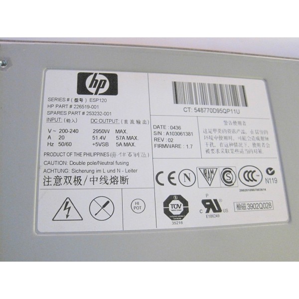 Alimentation pour HP  Ref : 253232-001