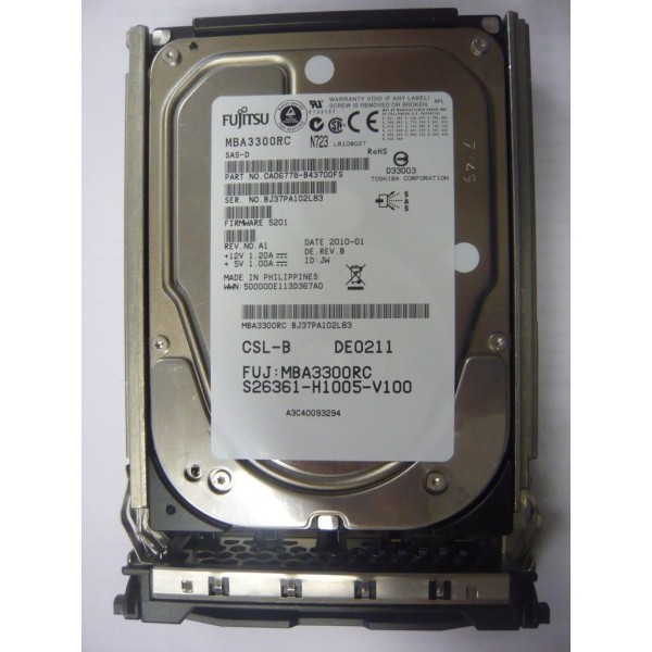 Disco duro FUJITSU A3C40093294 300 Gigas SAS 3.5" 15 Krpm