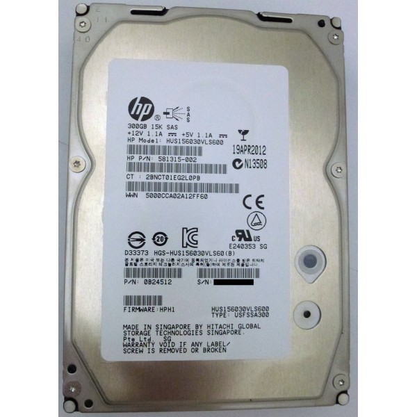 Disco duro FUJITSU HUS156030VLS600 300 Gigas SAS 3.5" 15 Krpm