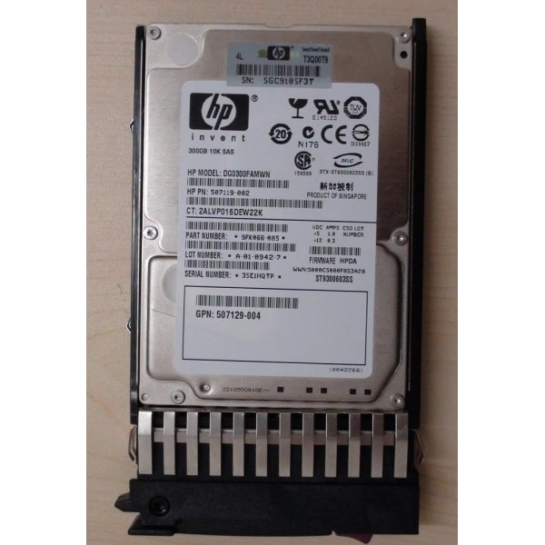 Disque Dur HP SAS 2.5 10 Krpm 300 Gb ST9300603SS-HP