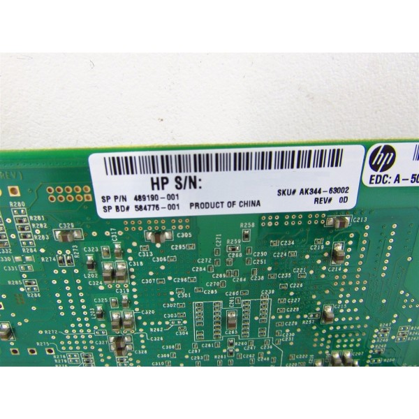 HP AK344-63002 8GB 1 Port Fiber Channel HBA 489190-001 584776-001 Std Profile