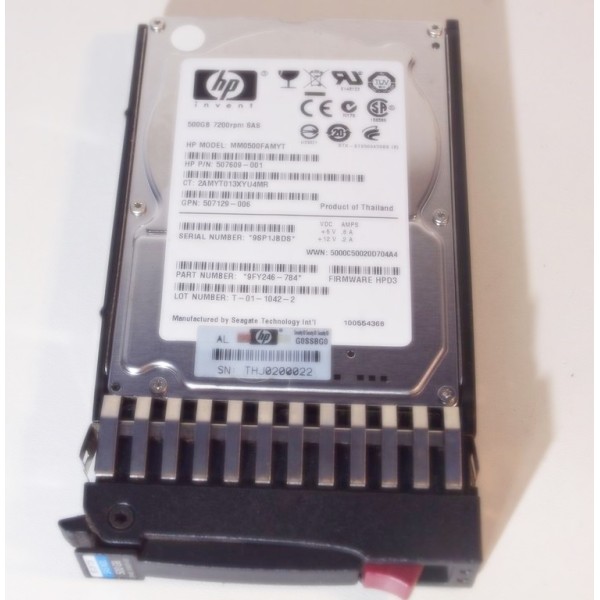 Disque dur HP 507129-006 SAS 2.5 7200 Rpm 500 Gigas