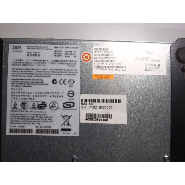 Sauvegarde LTO3 IBM 3580-L3H