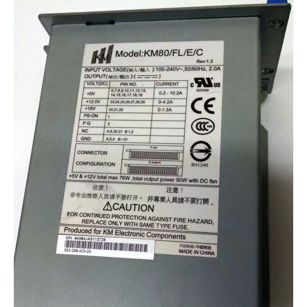 Alimentation DELL Powervault TL2000/TL4000  FW760