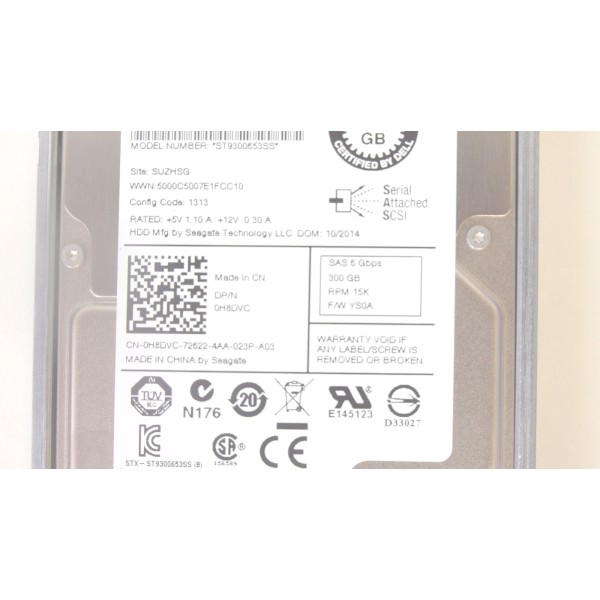 DELL Disk drive H8DVC 300 Gigas SAS 2.5" 15 Krpm