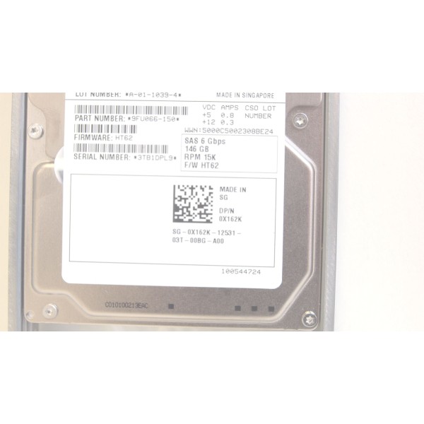 DELL Disk drive X162K 146 Gigas SAS 2.5" 15 Krpm R610 R710 R810, R910 MD1220