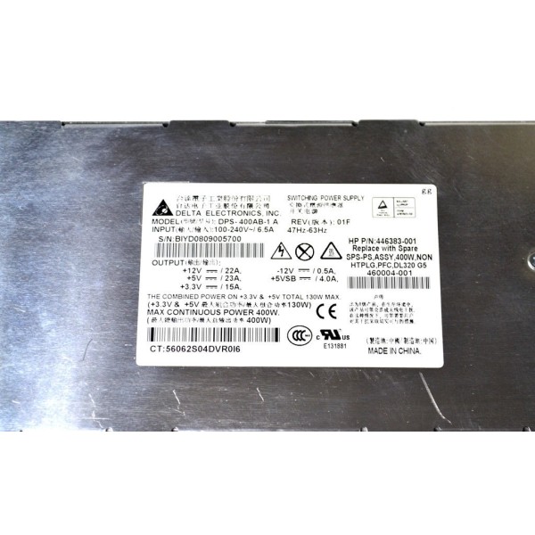 Alimentation pour HP  Ref : 446383-001