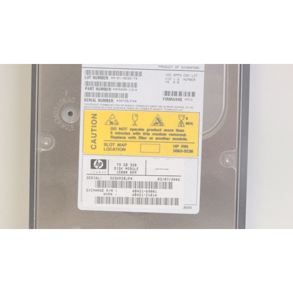 HP Disk drive 0950-4649 72 Gigas SCSI 3.5" 15 Krpm