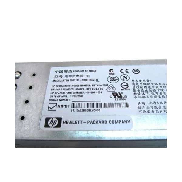 Alimentation pour HP  Ref : 398026-001