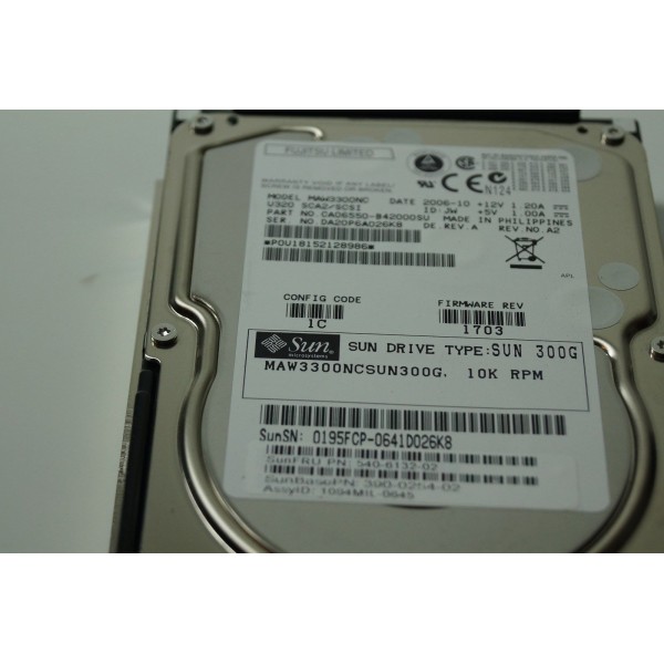 Disque Dur SUN SCSI 3.5 10 Krpm 300 Gb 390-0254