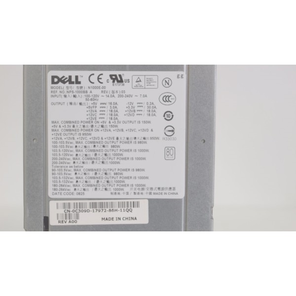 Alimentation pour DELL PRECISION T7400  Ref : 0C309D