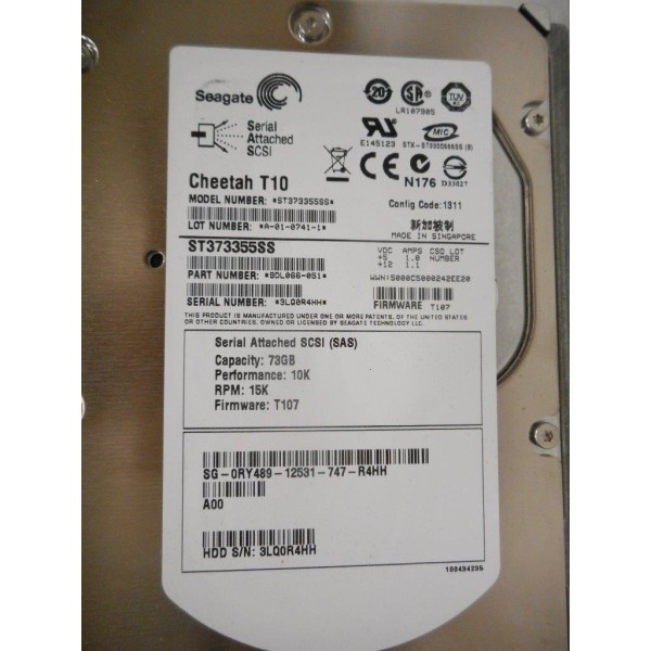 Disque Dur DELL SAS 3.5 10 Krpm 72 Gb 0RY489