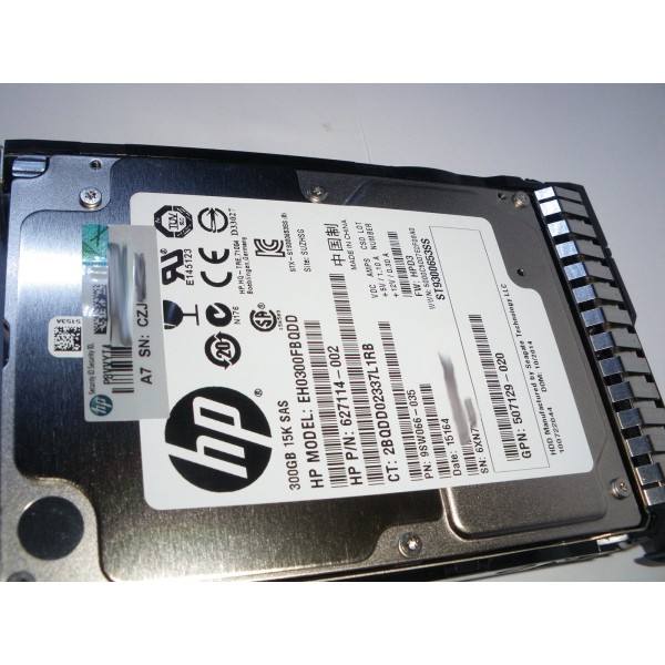 Disque Dur HP SAS 2.5 15 Krpm 300 Gb 627114-002 G8