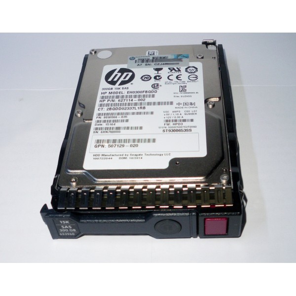 Disque Dur HP SAS 2.5 15 Krpm 300 Gb EH0300FBQDD G8