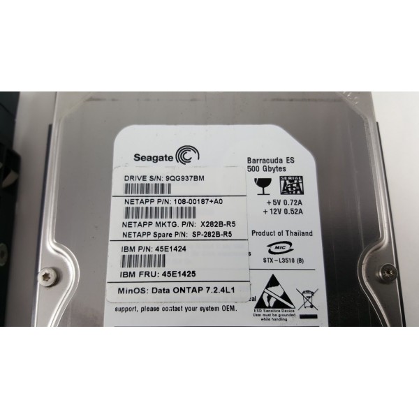 Disque Dur NETAPP SATA 3.5 7200 Rpm 500 Gb SP-282B-R5