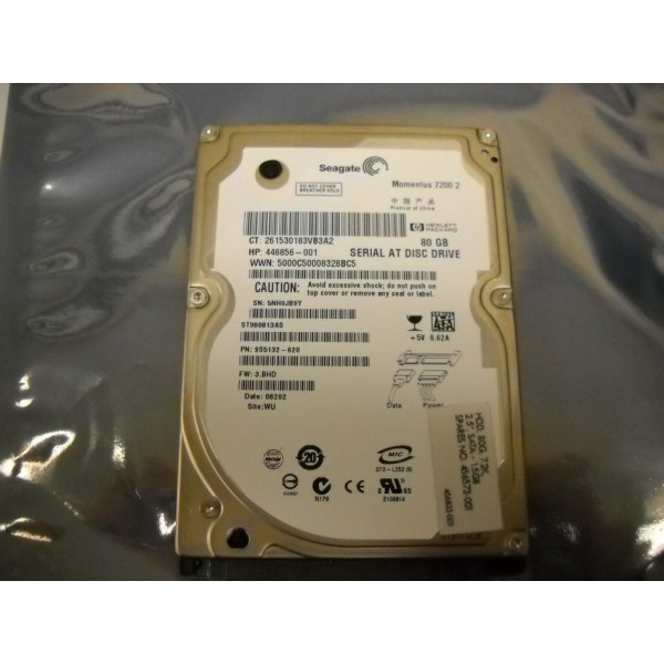 Disque Dur HP SATA 2.5 7200 Rpm 80 Gb 446856-001