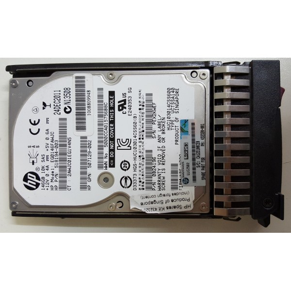 Disque Dur HP SAS 2.5 10 Krpm 146 Gb EG0146FAWJC