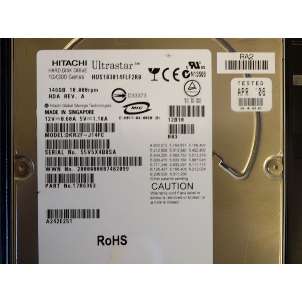 Disque Dur  Ibm Fibre 3.5 10Krpm 146 Gb 17R6363