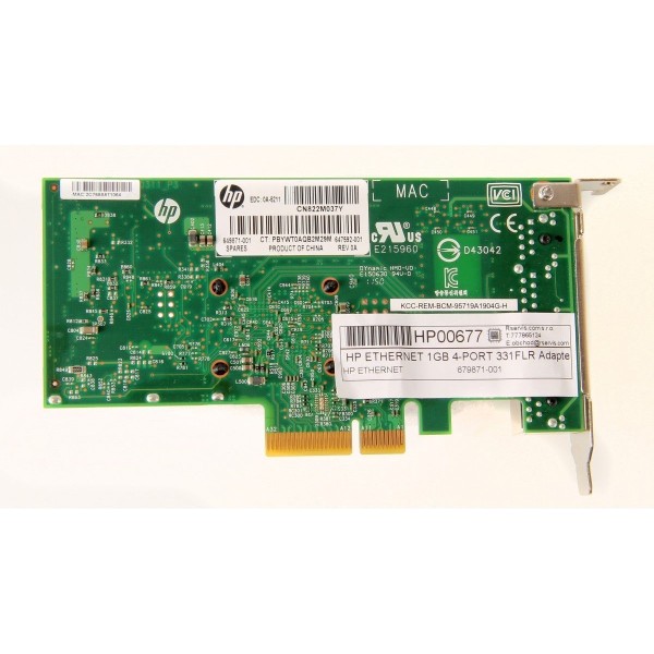 Carte reseau HP : 647592-001 LP