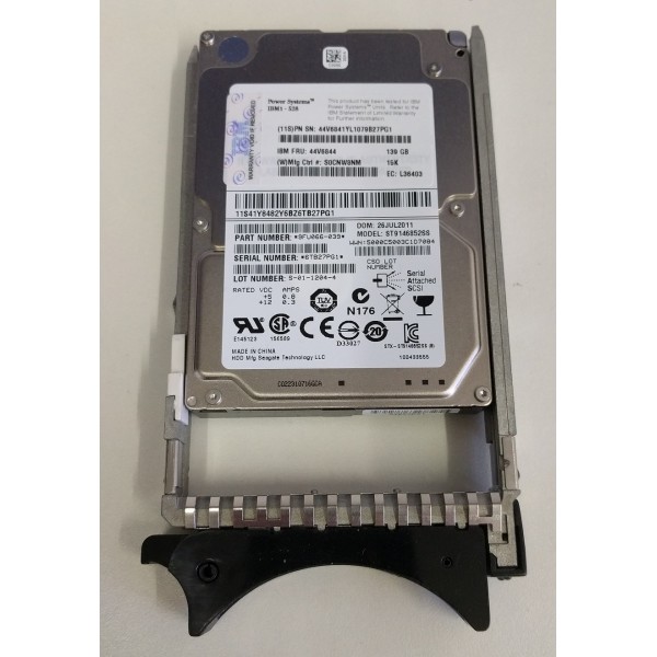 Disque Dur IBM SAS 2.5 15 Krpm 139 Gb 44V6844